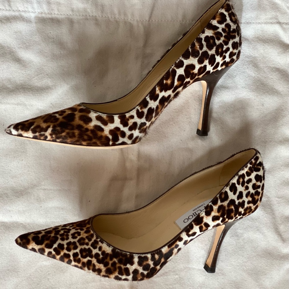 Jimmy Choo Leopard Print Love Pumps - Picture 3 of 6
